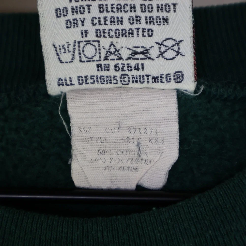 Vintage 90s Seattle SuperSonics Nutmeg Sweatshirt Size L NBA Basketball Green - Picture 5 of 11